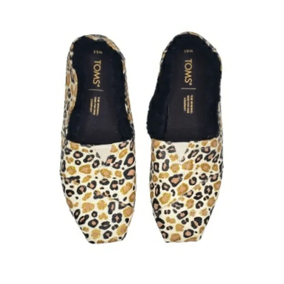 TOMS Natural Glitter Cheetah Alpargata Shoes - Picture 3 of 6